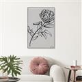 Picture of Gray Floral  _GroupedProduct_Rectangle_Portrait_Canvas_Framed_