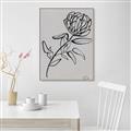 Picture of Gray Floral  _GroupedProduct_Rectangle_Portrait_Canvas_Framed_