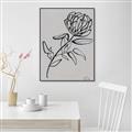 Picture of Gray Floral  _GroupedProduct_Rectangle_Portrait_Canvas_Framed_