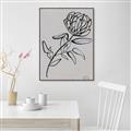 Picture of Gray Floral  _GroupedProduct_Rectangle_Portrait_Canvas_Framed_