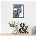 Picture of Blue Geo with Leaves I _GroupedProduct_Rectangle_Portrait_Canvas_Framed_