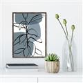 Picture of Blue Geo with Leaves I _GroupedProduct_Rectangle_Portrait_Canvas_Framed_