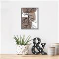 Picture of Brown Geo with Leaves I  _GroupedProduct_Rectangle_Portrait_Canvas_Framed_