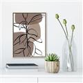 Picture of Brown Geo with Leaves I  _GroupedProduct_Rectangle_Portrait_Canvas_Framed_