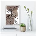 Picture of Brown Geo with Leaves I  _GroupedProduct_Rectangle_Portrait_Canvas_Framed_