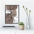 Picture of Brown Geo with Leaves I  _GroupedProduct_Rectangle_Portrait_Canvas_Framed_