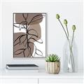 Picture of Brown Geo with Leaves I  _GroupedProduct_Rectangle_Portrait_Canvas_Framed_