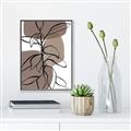 Picture of Brown Geo with Leaves I  _GroupedProduct_Rectangle_Portrait_Canvas_Framed_