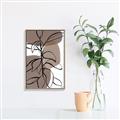 Picture of Brown Geo with Leaves I  _GroupedProduct_Rectangle_Portrait_Canvas_Framed_