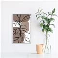 Picture of Brown Geo with Leaves I  _GroupedProduct_Rectangle_Portrait_Canvas_Framed_
