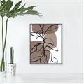 Picture of Brown Geo with Leaves I  _GroupedProduct_Rectangle_Portrait_Canvas_Framed_