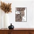 Picture of Brown Geo with Leaves I  _GroupedProduct_Rectangle_Portrait_Canvas_Framed_