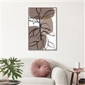 Picture of Brown Geo with Leaves I  _GroupedProduct_Rectangle_Portrait_Canvas_Framed_