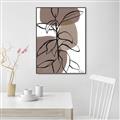 Picture of Brown Geo with Leaves I  _GroupedProduct_Rectangle_Portrait_Canvas_Framed_