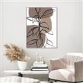 Picture of Brown Geo with Leaves I  _GroupedProduct_Rectangle_Portrait_Canvas_Framed_
