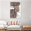 Picture of Brown Geo with Leaves I  _GroupedProduct_Rectangle_Portrait_Canvas_Framed_