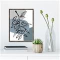 Picture of Blue Geo with Leaves II  _GroupedProduct_Rectangle_Portrait_Canvas_Framed_