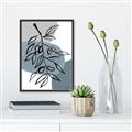 Picture of Blue Geo with Leaves II  _GroupedProduct_Rectangle_Portrait_Canvas_Framed_