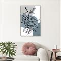 Picture of Blue Geo with Leaves II  _GroupedProduct_Rectangle_Portrait_Canvas_Framed_
