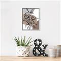 Picture of Brown Geo with Leaves II  _GroupedProduct_Rectangle_Portrait_Canvas_Framed_