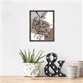 Picture of Brown Geo with Leaves II  _GroupedProduct_Rectangle_Portrait_Canvas_Framed_