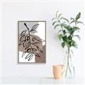 Picture of Brown Geo with Leaves II  _GroupedProduct_Rectangle_Portrait_Canvas_Framed_