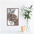 Picture of Brown Geo with Leaves II  _GroupedProduct_Rectangle_Portrait_Canvas_Framed_