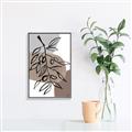 Picture of Brown Geo with Leaves II  _GroupedProduct_Rectangle_Portrait_Canvas_Framed_