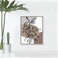 Picture of Brown Geo with Leaves II  _GroupedProduct_Rectangle_Portrait_Canvas_Framed_