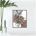 Picture of Brown Geo with Leaves II  _GroupedProduct_Rectangle_Portrait_Canvas_Framed_