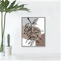 Picture of Brown Geo with Leaves II  _GroupedProduct_Rectangle_Portrait_Canvas_Framed_