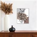 Picture of Brown Geo with Leaves II  _GroupedProduct_Rectangle_Portrait_Canvas_Framed_