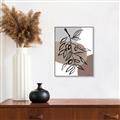 Picture of Brown Geo with Leaves II  _GroupedProduct_Rectangle_Portrait_Canvas_Framed_