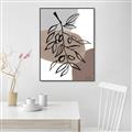 Picture of Brown Geo with Leaves II  _GroupedProduct_Rectangle_Portrait_Canvas_Framed_
