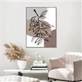 Picture of Brown Geo with Leaves II  _GroupedProduct_Rectangle_Portrait_Canvas_Framed_