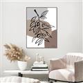 Picture of Brown Geo with Leaves II  _GroupedProduct_Rectangle_Portrait_Canvas_Framed_