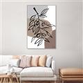Picture of Brown Geo with Leaves II  _GroupedProduct_Rectangle_Portrait_Canvas_Framed_