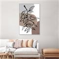 Picture of Brown Geo with Leaves II  _GroupedProduct_Rectangle_Portrait_Canvas_Framed_
