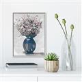 Picture of Blue Pot of Daisies _GroupedProduct_Rectangle_Portrait_Canvas_Framed_