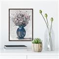 Picture of Blue Pot of Daisies _GroupedProduct_Rectangle_Portrait_Canvas_Framed_