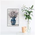 Picture of Blue Pot of Daisies _GroupedProduct_Rectangle_Portrait_Canvas_Framed_