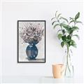 Picture of Blue Pot of Daisies _GroupedProduct_Rectangle_Portrait_Canvas_Framed_