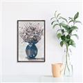 Picture of Blue Pot of Daisies _GroupedProduct_Rectangle_Portrait_Canvas_Framed_