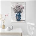 Picture of Blue Pot of Daisies _GroupedProduct_Rectangle_Portrait_Canvas_Framed_