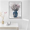 Picture of Blue Pot of Daisies _GroupedProduct_Rectangle_Portrait_Canvas_Framed_