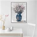 Picture of Blue Pot of Daisies _GroupedProduct_Rectangle_Portrait_Canvas_Framed_