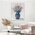 Picture of Blue Pot of Daisies _GroupedProduct_Rectangle_Portrait_Canvas_Framed_