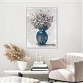 Picture of Blue Pot of Daisies _GroupedProduct_Rectangle_Portrait_Canvas_Framed_