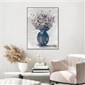 Picture of Blue Pot of Daisies _GroupedProduct_Rectangle_Portrait_Canvas_Framed_