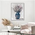 Picture of Blue Pot of Daisies _GroupedProduct_Rectangle_Portrait_Canvas_Framed_